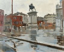 Ken Howard (1932-2022) British, 'S. S. Giovanni e Paolo, Venice, 2010', oil on board, signed,