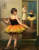 Garnet Ruskin Wolseley (1884-1967) British, The Ballet Lesson, oil on canvas, signed, 50.5