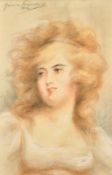 Gabor Von Ferenchich (19th/20th Century), a head study of a female, pastel, 15