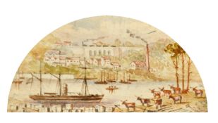 English School 19th Century, A miniature of a Reindeer, a design for The Gellivara Company Ltd,