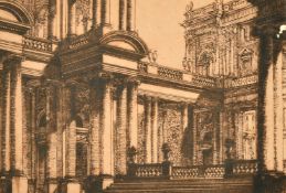 An old master ink drawing of classical buildings, 6.5