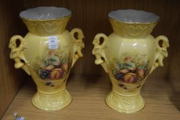 A pair of Aynsley limited edition vases.