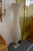 An unusual large cotton covered floor standing lamp.