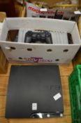 A Playstation 3 with games etc.