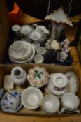 A quantity of decorative Continental and other porcelain.
