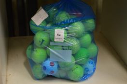 A bag of fifty coloured golf balls.