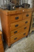A Victorian chest of drawers.