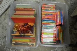 Two boxes of Ladybird and other childrens books.