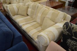 A good Duresta large two seater settee with striped upholstery.