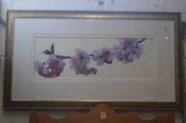 Apple blossom, colour print.