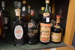 Various bottles of spirits to include Drambuie etc.