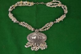 A decorative necklace.