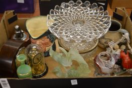 Decorative china and glassware.