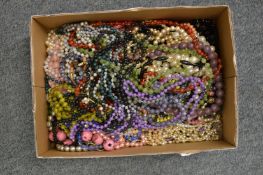 A large quantity of costume necklaces.