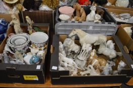 A large quantity of porcelain animals and other collectables.
