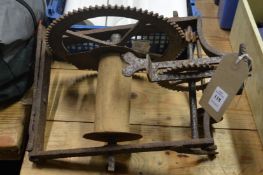 Wrought iron winding jack.