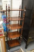 A 19th century mahogany five tier what-not.