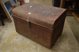 A tin trunk containing various further tin trunks and boxes.