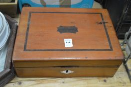 A mahogany jewellery box.