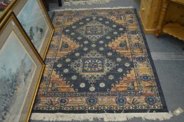 A modern Persian style carpet (worn) 190cm x 140cm.