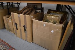 A large quantity of paintings and prints.