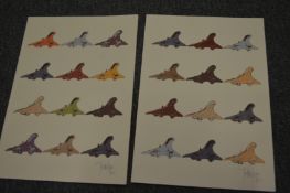 A pair of Concorde menus, Paris to New York and New York to Paris.