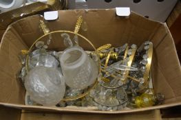 Various light fittings and shades etc.