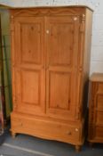 A good Victorian style pine two door wardrobe.