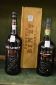 Fonseca Bin 27 port, boxed and two bottles of Cockburns Special Reserve port.