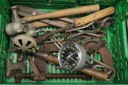Old tools and dials.