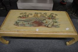 A Chinese coffee table.