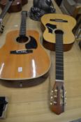 Two classical guitars.