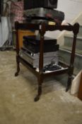Mahogany two tier trolley.