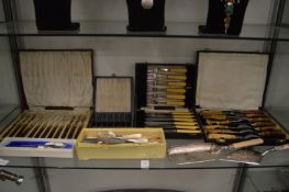 Cased and other flatware.