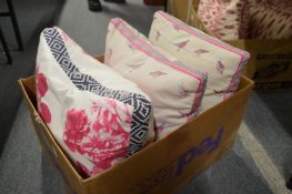 A good collection of colourful cushions.