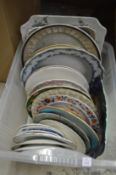 A box of decorative plates.