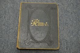 A good small Victorian scrap album containing various inserted scraps, drawings, watercolours etc.