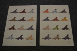 A pair of Concorde menus, Paris to New York and New York to Paris.