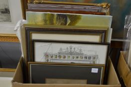 Various paintings and prints.