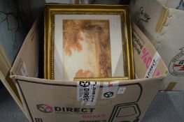 A quantity of decorative paintings and prints.