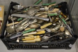 A large quantity of plated and other flatware.