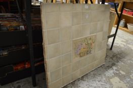 A decorative tile panel.