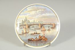 A PORCELAIN POT LID, THE NEW BLACKFRIAR BRIDGE 