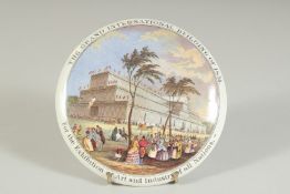 A PORCELAIN POT LID, THE GRAND INTERNATIONAL BUILDING OF 1851 for the exhibition of Art & Industries