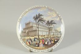 A PORCELAIN POT LID, THE GRAND INTERNATIONAL BUILDING OF 1851 for the exhibition of Art & Industries