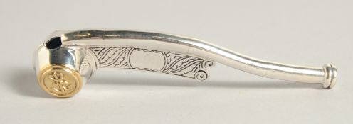 A SILVER BOSUNS WHISTLE. 3.75