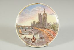 A PORCELAIN POT LID, THAMES EMBANKMENT 4ins diameter