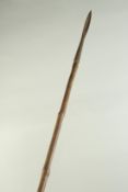 AN EARLY 20TH CENTURY MINDANAO MORO LONG SPEAR (BUDIAK), the spearhead with concave triple-sided