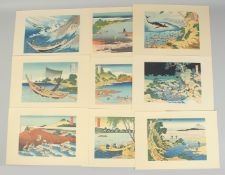 'FOUR FAMOUS MEISHO-E SERIESES: HOKUSHAI AND HIROSHIGE'; a collection of Japanese woodblock prints