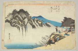 HIROSHIGE I UTAGAWA (1797-1858): SAKANOSHITA, THE FIFTY-THREE STATIONS OF TOKAIDO, 1833-1834: